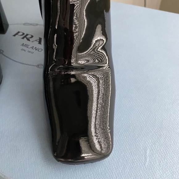 PRADA Square Toe Patent Leather Boots (Knee high) - Picture 6 of 10